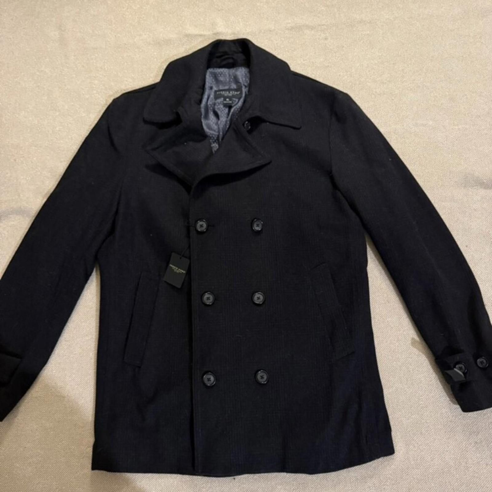 Pronto Uomo Beautiful and functional Navy Pea Coat Size US XL / EU 56 / 4 - 1 Thumbnail