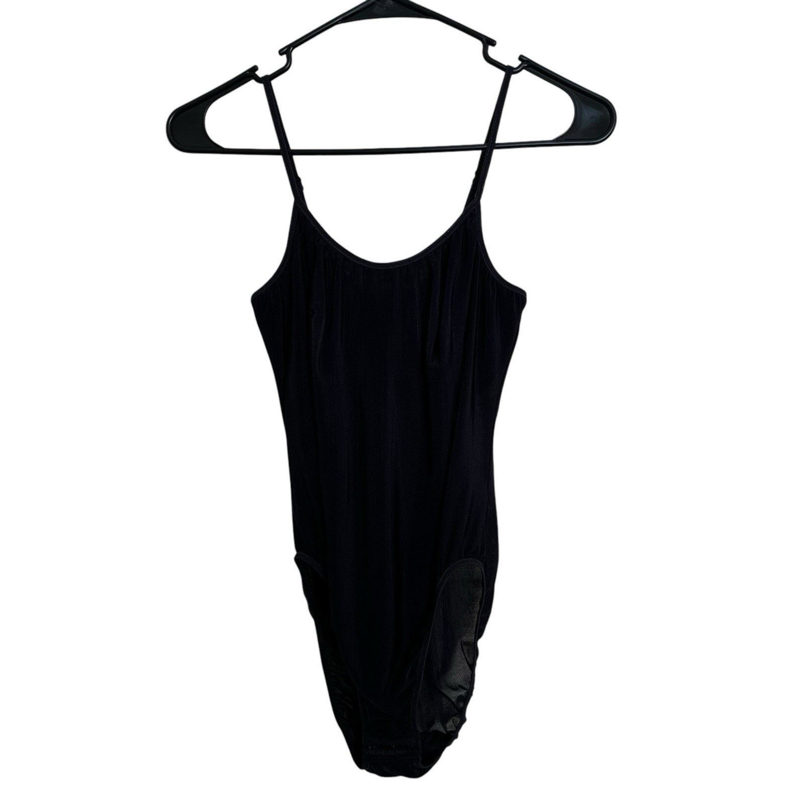 Olga | Vintage Black Slinky Babydoll Teddy Lingerie 36 11009, Women's