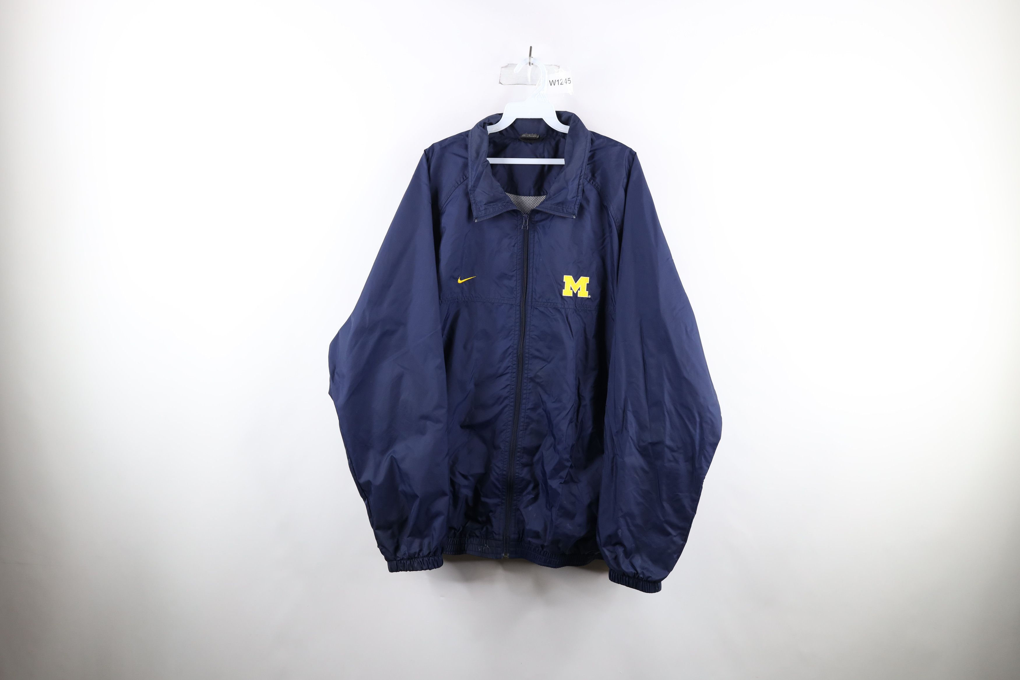 image of Nike Mini Swoosh University Of Michigan Jacket Blue, Men's (Size XL)