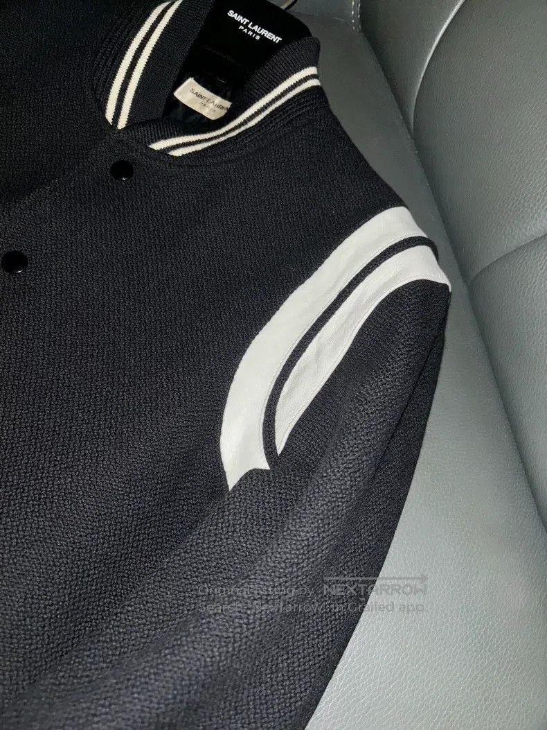Saint Laurent Paris Saint Laurent Paris Black and White Baseball Jacket Size US M / EU 48-50 / 2 - 6 Thumbnail