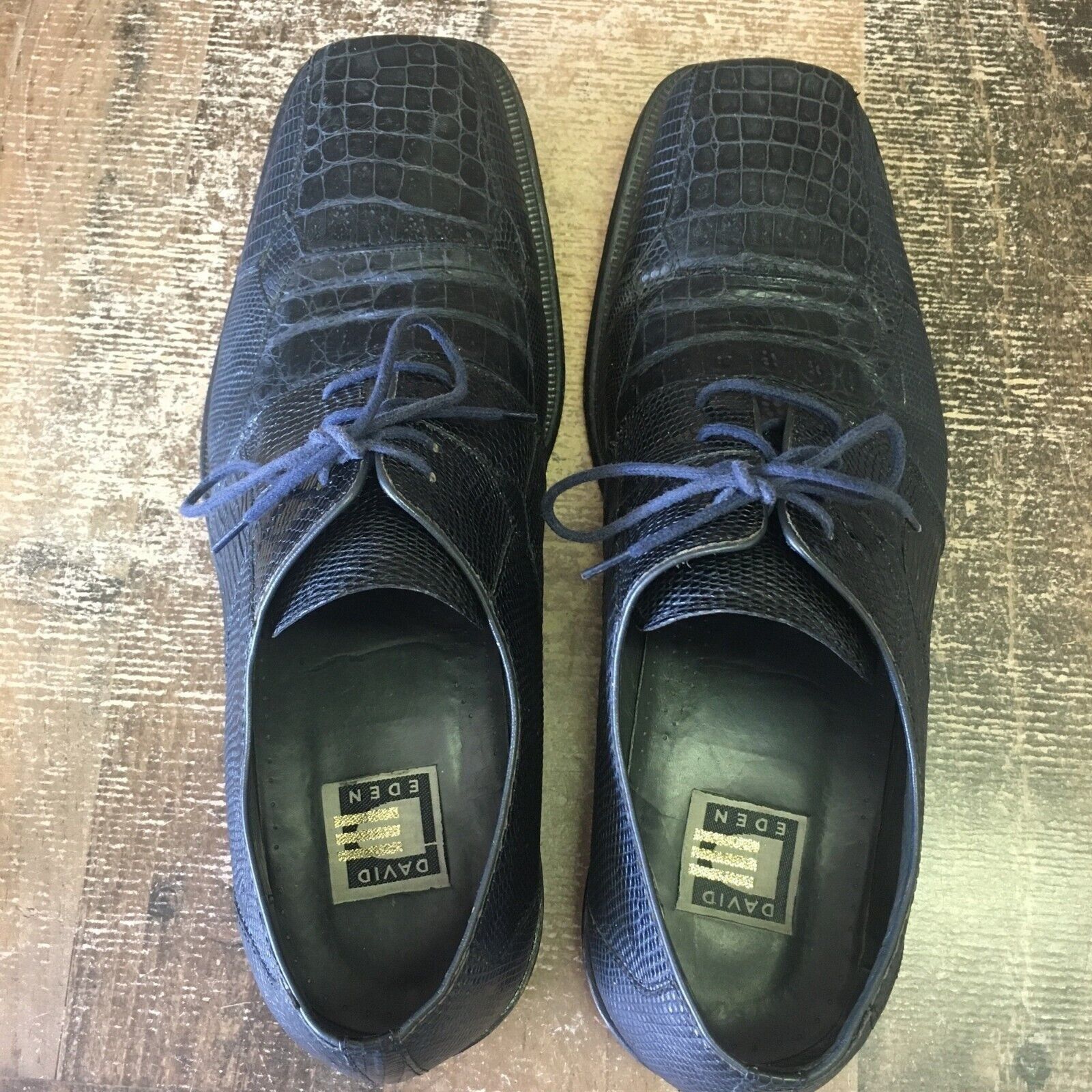 David Eden David Eden Crocodile Oxford Square Toe Shoes Mens 11.5 Size US 11.5 / EU 44-45 - 8 Thumbnail