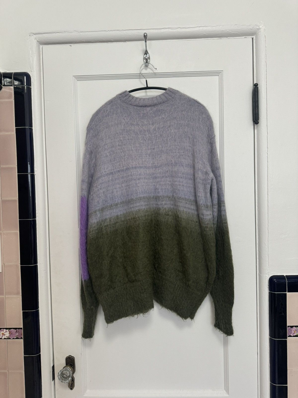 Off-White Off-White Purple & Green Helvetica Sweater Size S / US 4 / IT 40 - 4 Thumbnail