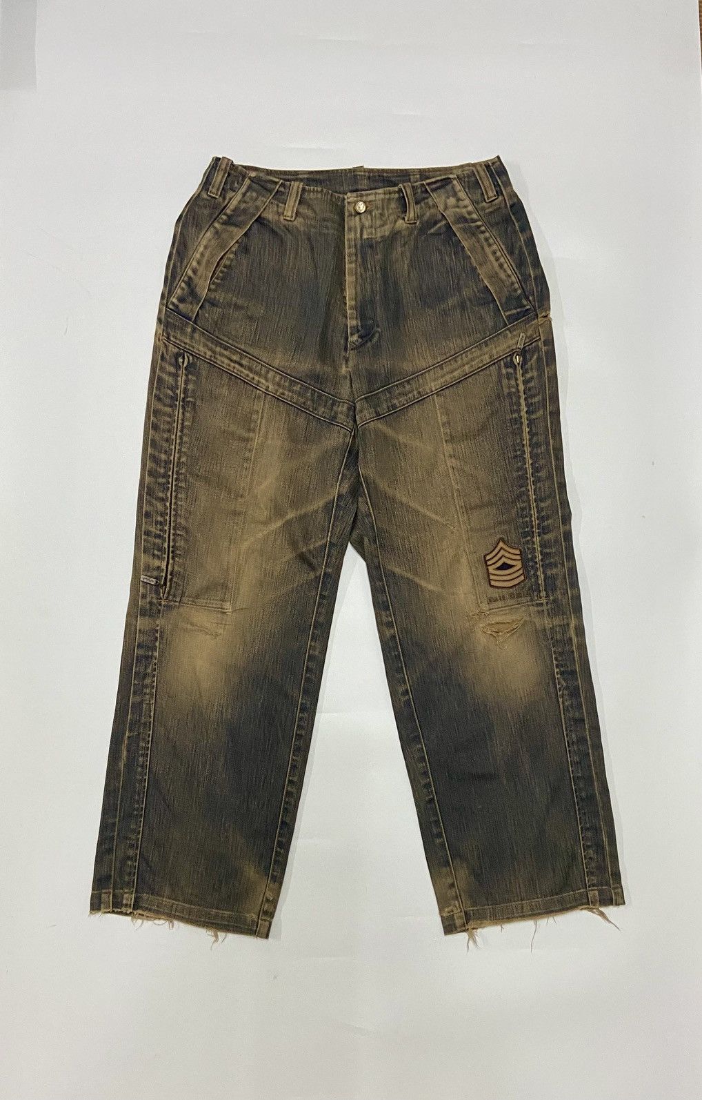 Jean Charles De Castelbajac CASTELBAJAC SPORTS DISTRESSED BAGGY JEANS Size US 34 / EU 50 - 1 Thumbnail