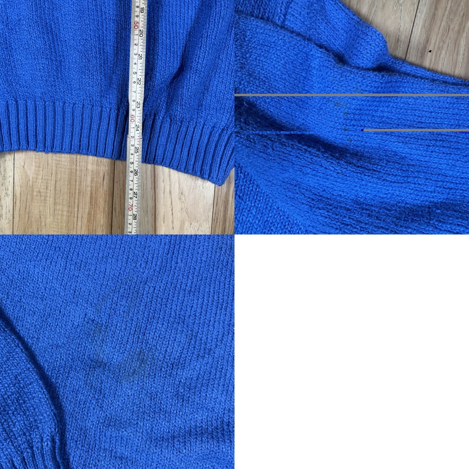 Polo Ralph Lauren VINTAGE Polo Ralph Lauren Sweater Mens XL Blue Crew Neck Cable Knit Cinched Waist Size US XL / EU 56 / 4 - 8 Thumbnail