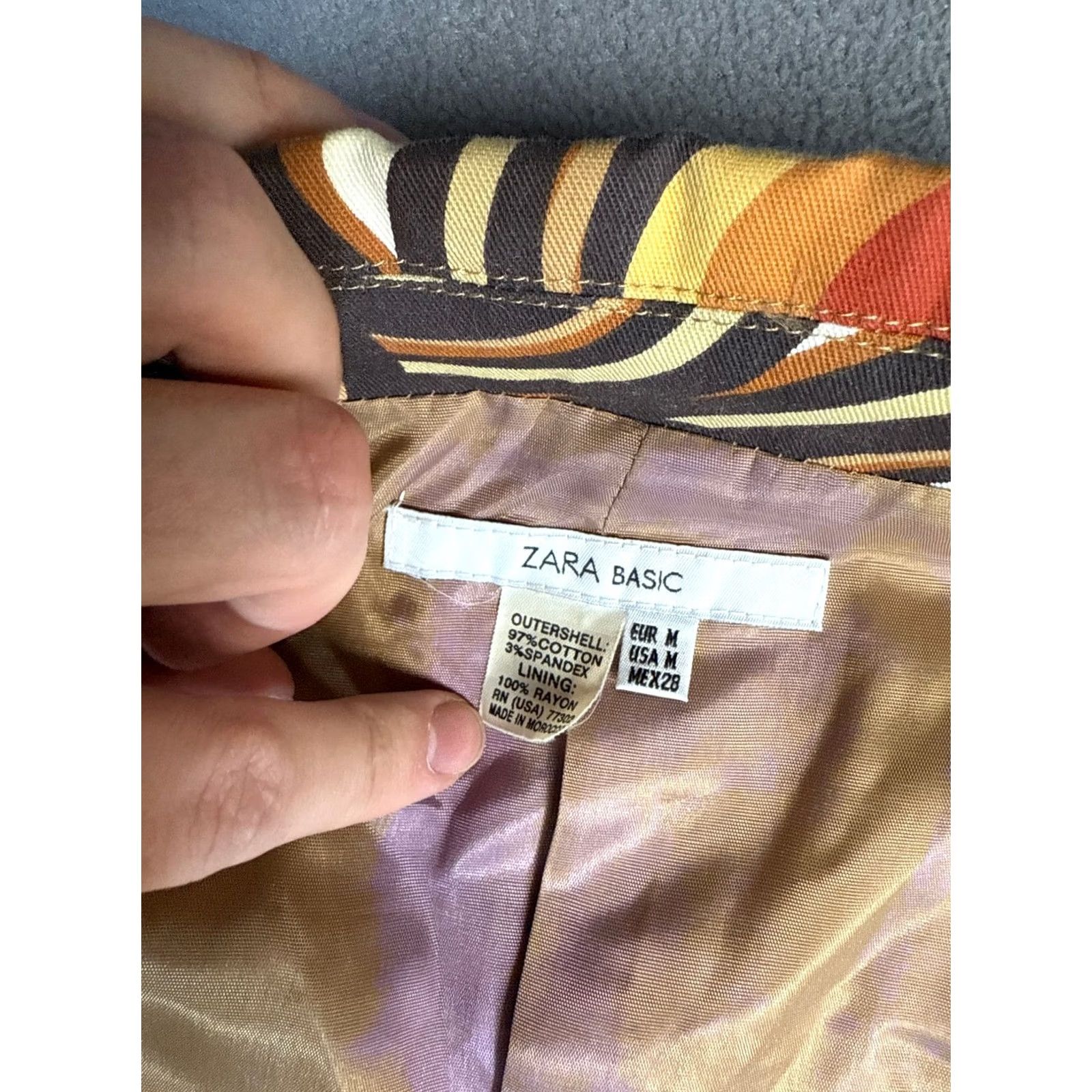 Zara ZARA Basic Vintage Style 60s Brown Coat Womens M Overcoat Cotton Brown Size M / US 6-8 / IT 42-44 - 5 Thumbnail