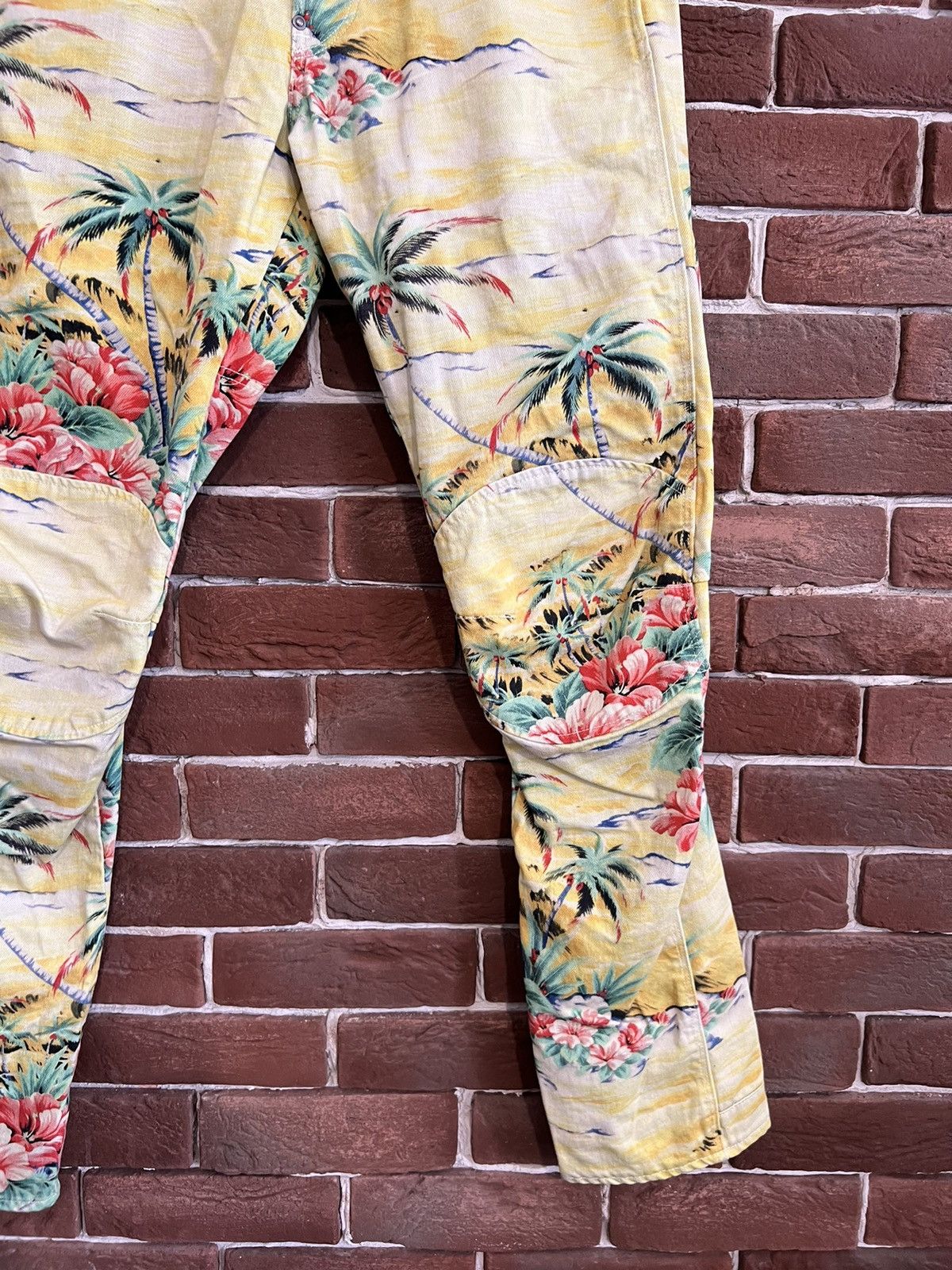 G-Star × Pharrell Rare Pharrell G Star Raw Palms Print Biker Pant Avant Garde Size US 29 - 5 Thumbnail