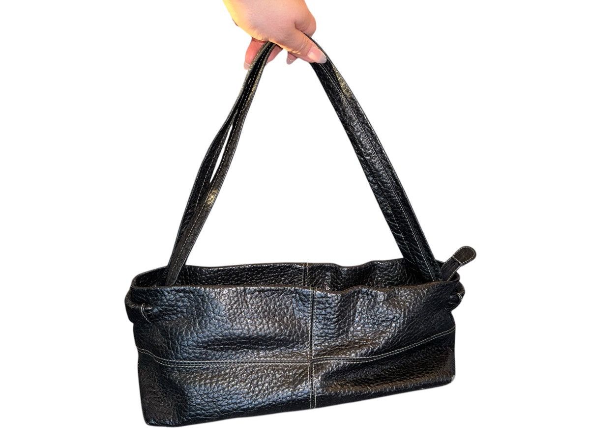 Vintage Y2K VTG PLINIO VISONA PEBBLED LEATHER SHOULDER bag in black Size ONE SIZE - 4 Thumbnail