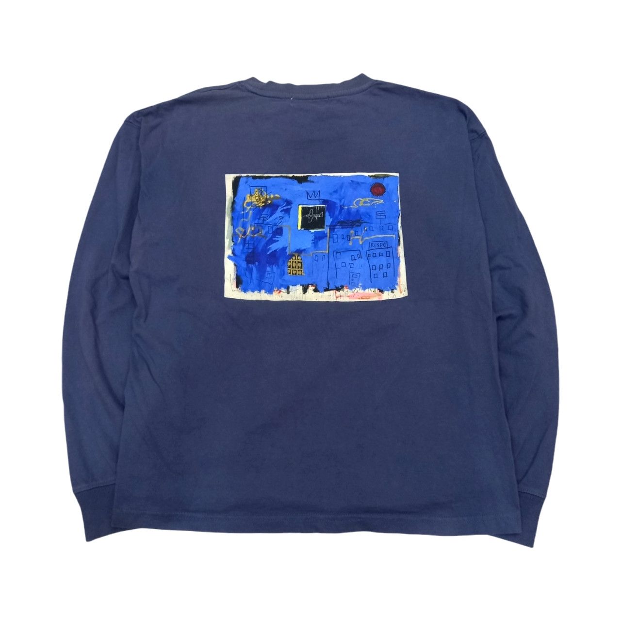 Designer × Jean-Michel Basquiat Vintage Jean Michel Basquiat Sugar Ray Robinson Backhit L/S Size US L / EU 52-54 / 3 - 1 Thumbnail