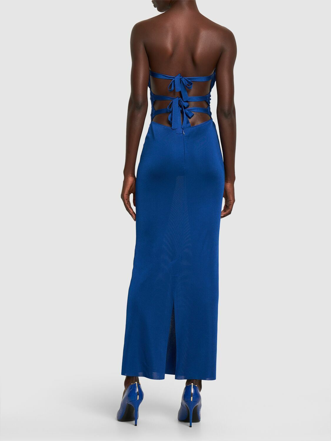 Tom Ford o1y0126 Maxi Dress in Bright Blue Size M / US 6-8 / IT 42-44 - 4 Thumbnail