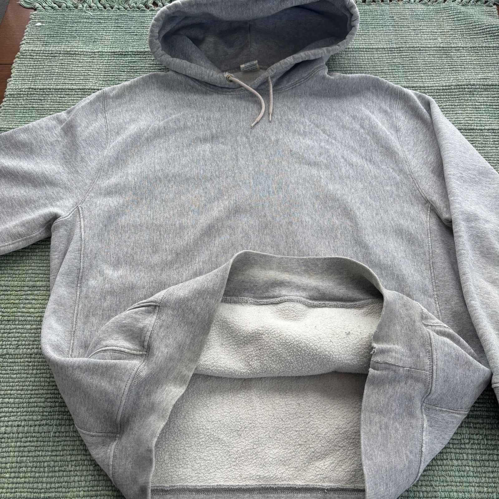 J.Crew × Vintage Gray J Crew Reverse Weave Sweatshirt Hoodie XL Distressed Size US XL / EU 56 / 4 - 8 Thumbnail