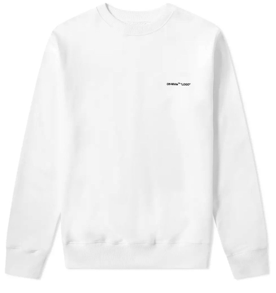 Off-White Off White "Logo" Crewneck Sweatshirt White Size US XXL / EU 58 / 5 - 1 Thumbnail