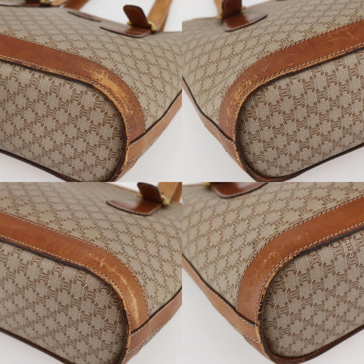 Celine CELINE Macadam Canvas Tote Bag Pvc Beige Gold Size ONE SIZE - 10 Thumbnail