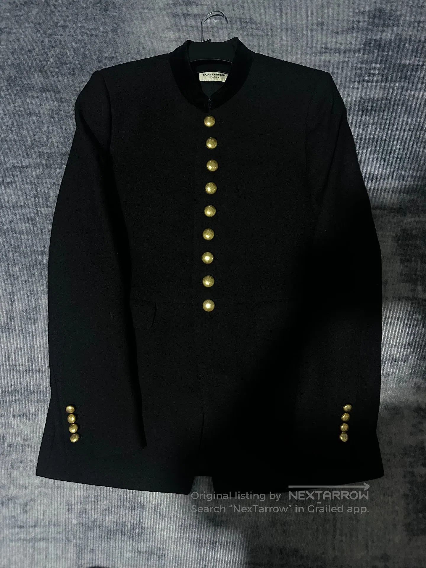 Hedi Slimane Saint Laurent 2016 Gold Button Mao Suit. Size US M / EU 48-50 / 2 - 1 Thumbnail