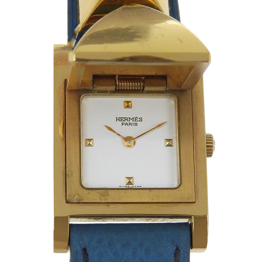 Hermes Hermes Hermes Medor Stainless Steel Watch Metal Quartz Stamp Y DUTY FREE for USA Size ONE SIZE - 1 Thumbnail