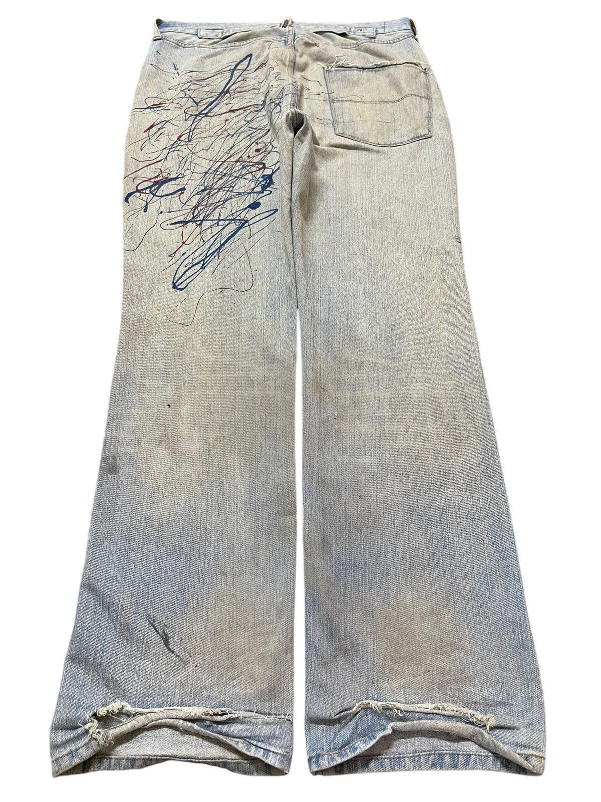14th Addiction Vintage Japanese Brand Mud Wash Distress Paint Splatter Jean Size US 34 / EU 50 - 2 Thumbnail
