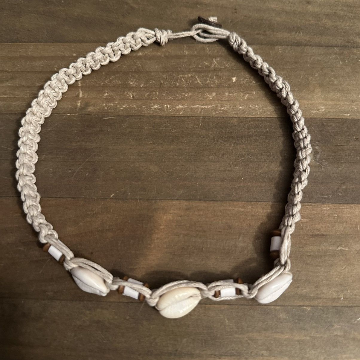 Vintage Vintage woven hemp bead and seashell necklace Size ONE SIZE - 2 Thumbnail
