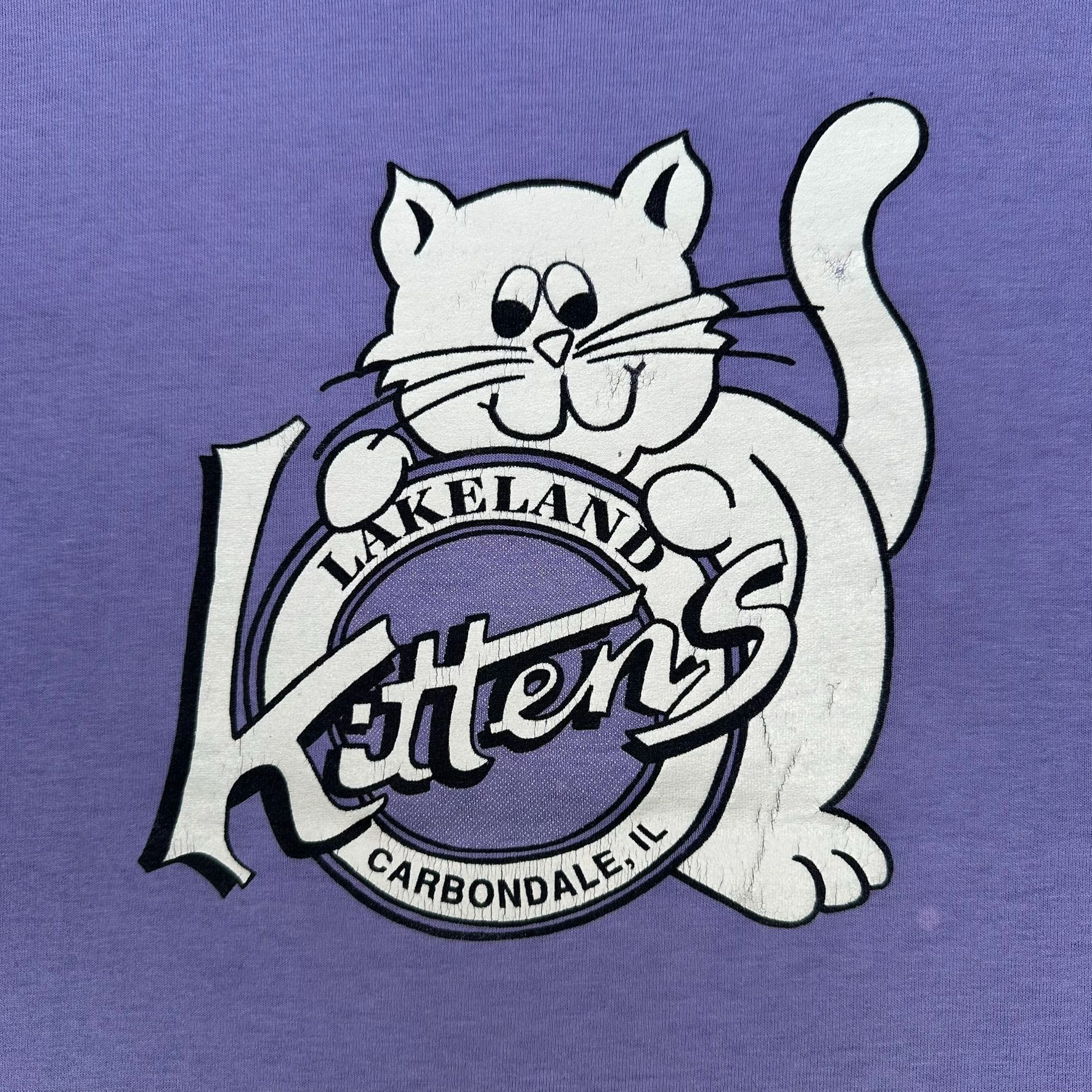 Vintage Vintage 90s Illinois Kittens T-Shirt Cute Animal Pastel Lave Size US L / EU 52-54 / 3 - 2 Thumbnail