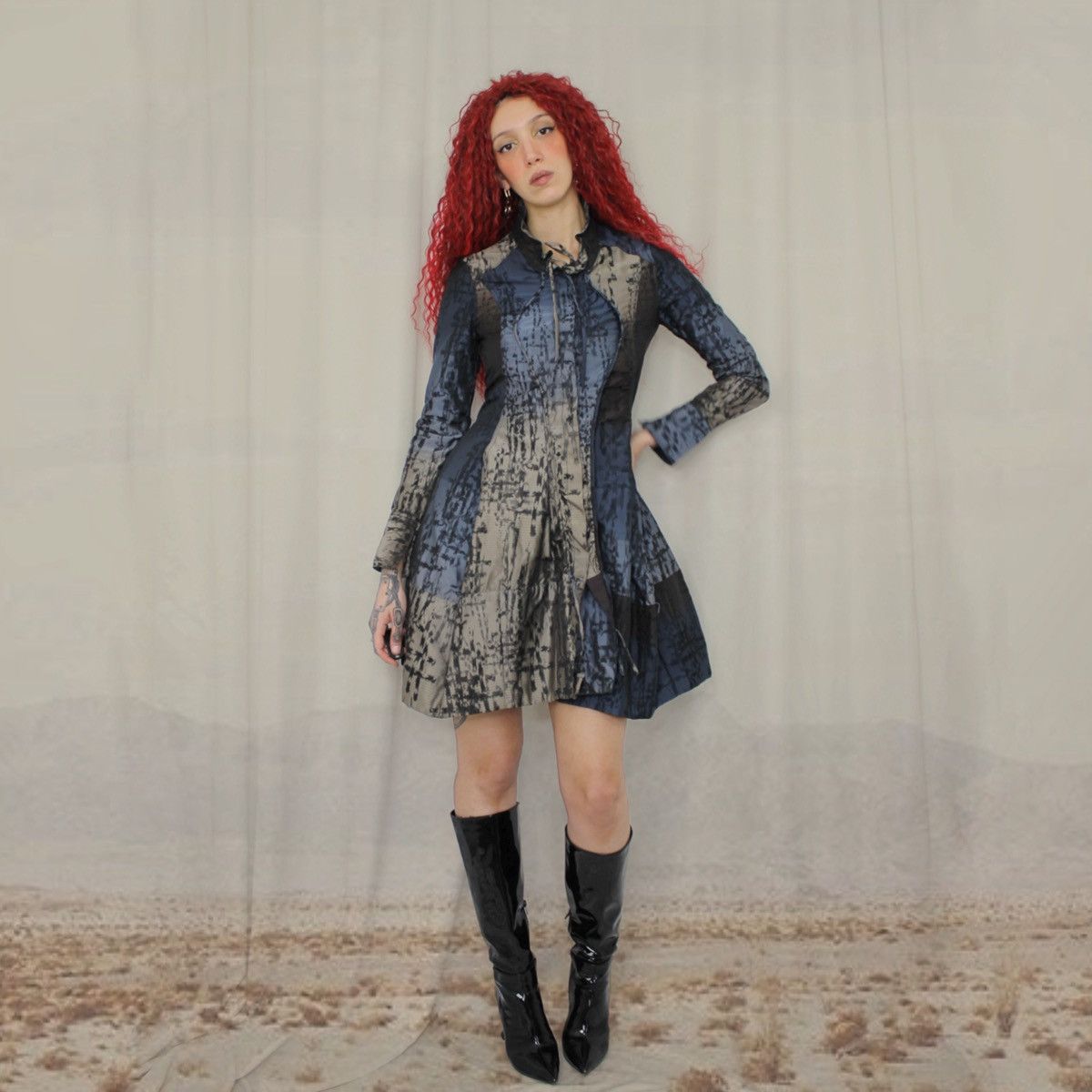 Marithe + Francois Girbaud 🪼GIRBAUD SHADED DRESS🪼 Size S / US 4 / IT 40 - 1 Thumbnail