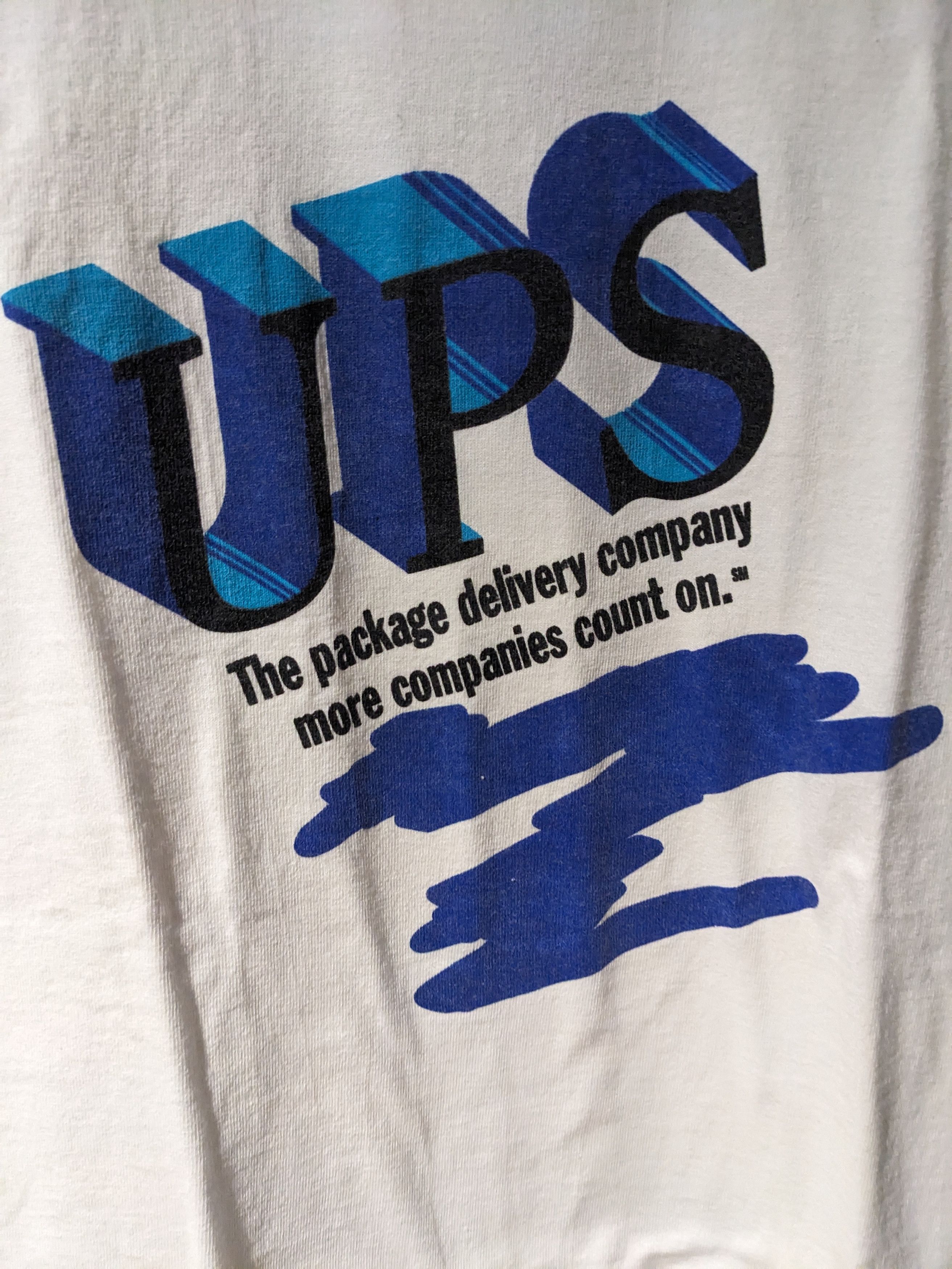 Fruit Of The Loom × Vintage Vintage 90s UPS The Package Delivery Company Large T-Shirt Size US L / EU 52-54 / 3 - 2 Thumbnail