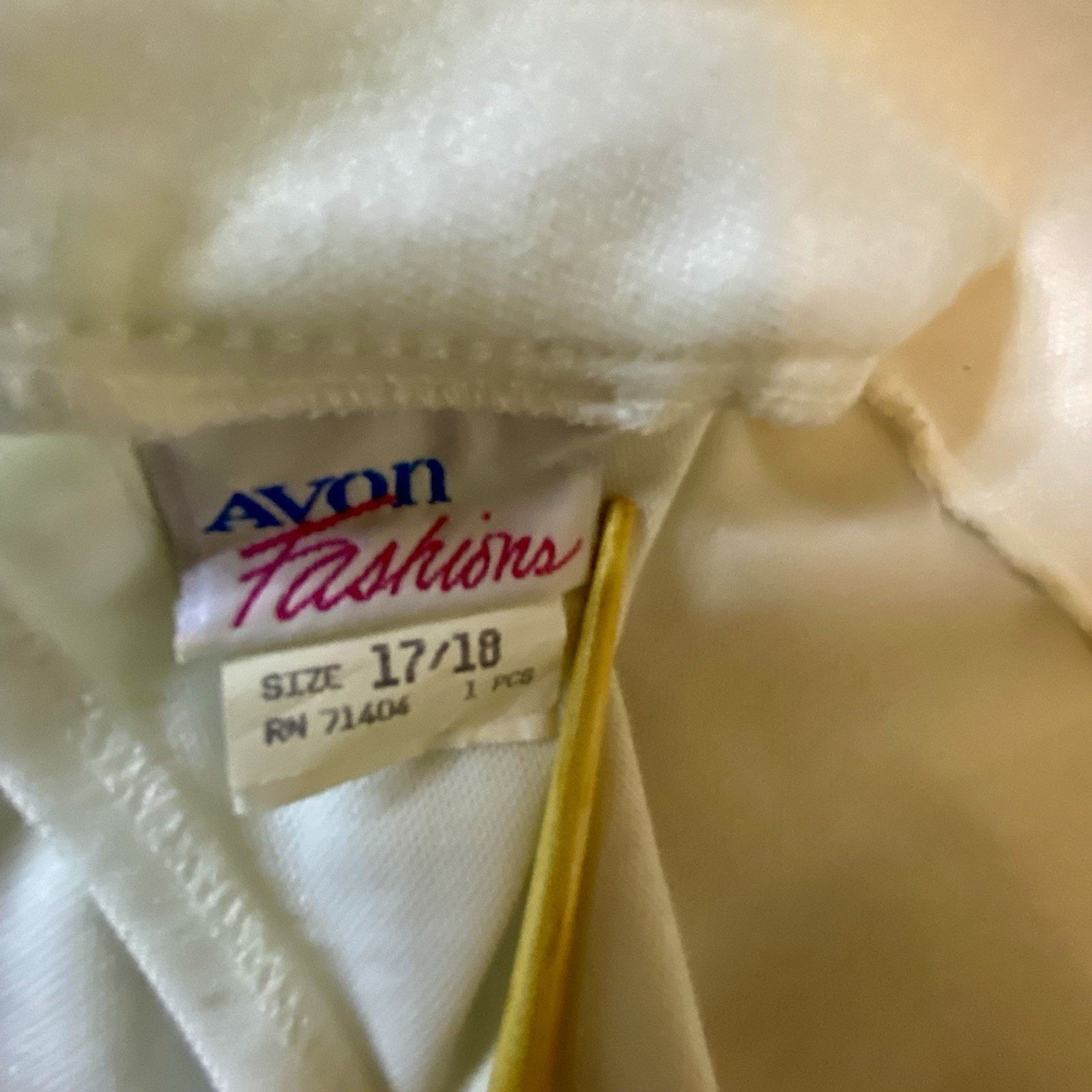 & Other Stories Vintage Dress Avon Fashions 17-18 White Key Hole Cap sleeve Size XXL / US 16-18 / IT 52-54 - 6 Thumbnail