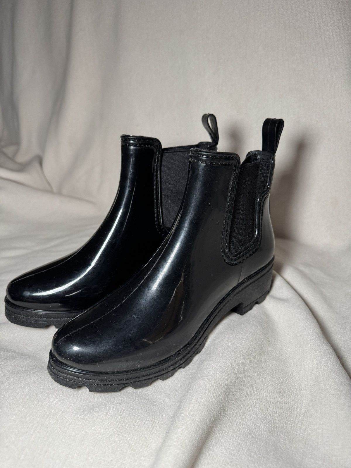 Other Black Women's Chelsea Rain Boots Size US 7 / IT 37 - 2 Thumbnail