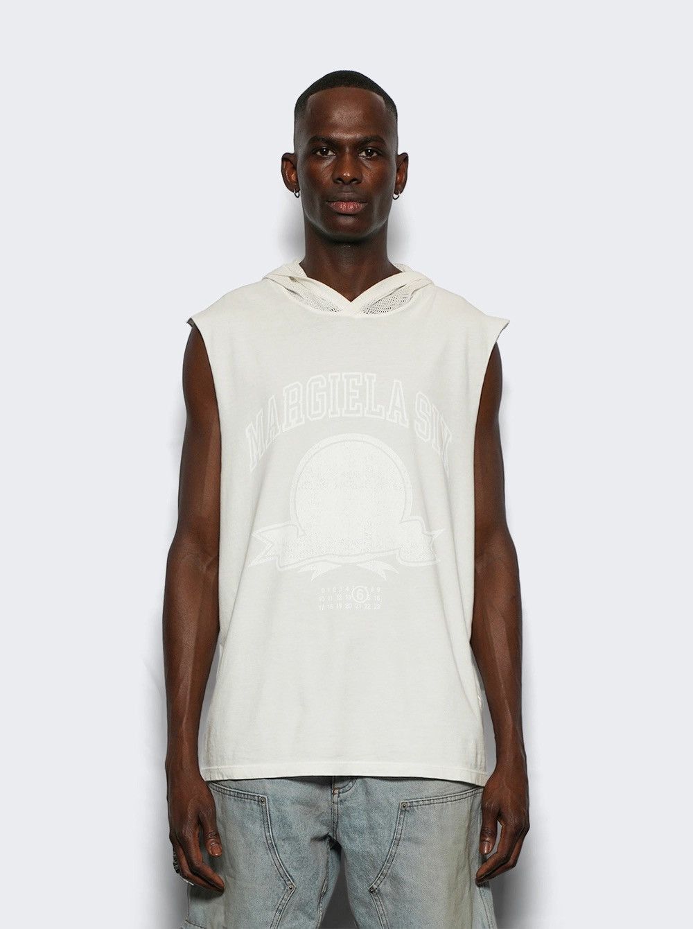 Maison Margiela MM6 Maison Margiela White Hooded Tank Top Size M 2025 Size US M / EU 48-50 / 2 - 1 Thumbnail