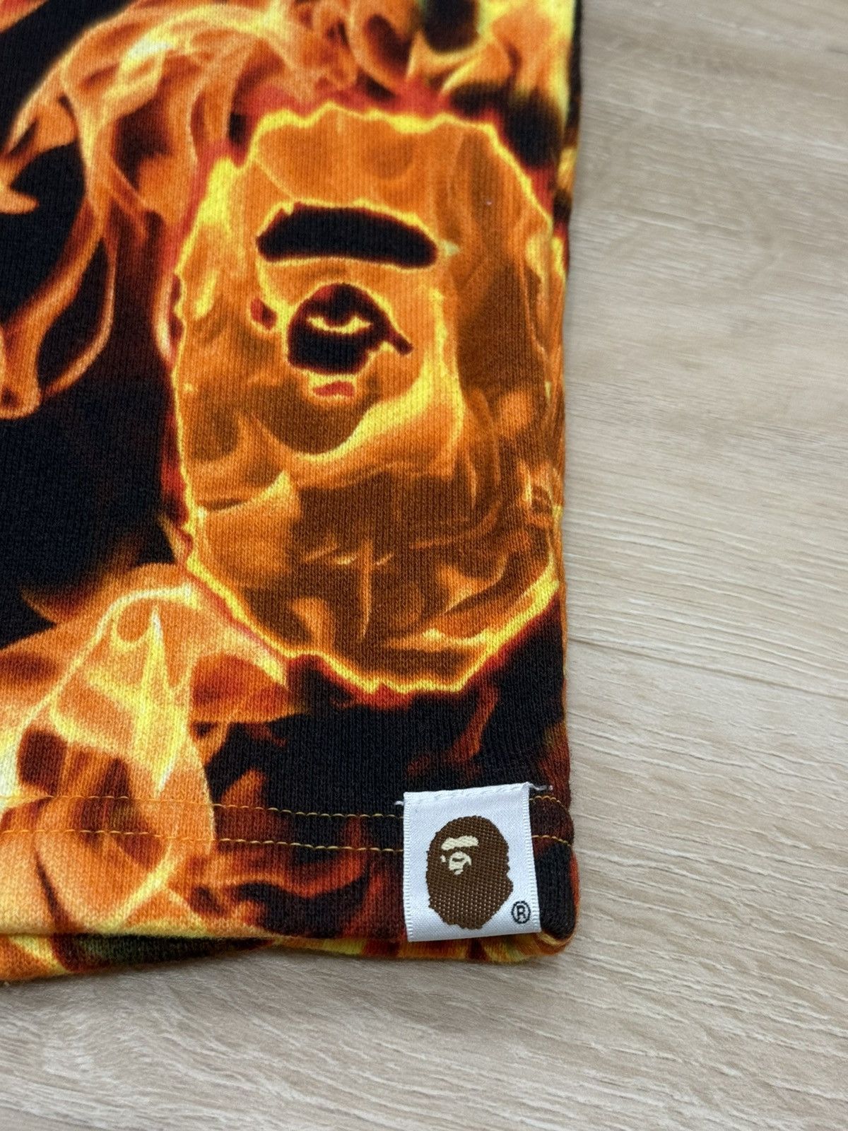 Bape Bape Flame Logo Shorts Size US 34 / EU 50 - 8 Thumbnail