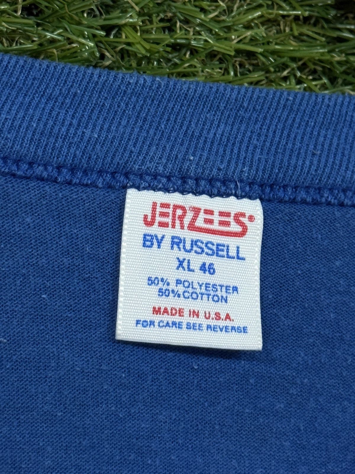 Russell Athletic RARE Vintage 80s Jerzees Russell Stray Hays Blue Tee XL Size US XL / EU 56 / 4 - 3 Thumbnail