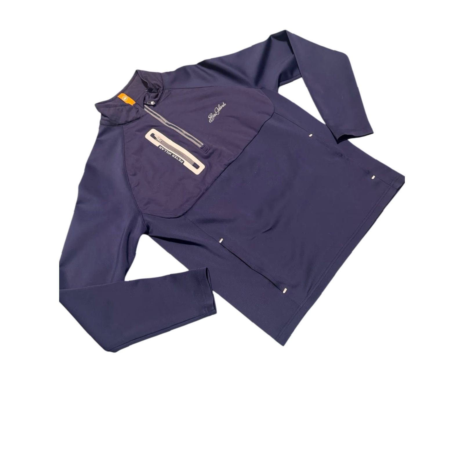 Peter Millar Peter Millar Crown Hyperlight Weld Hybrid 1/4 Zip Pullover Mens Golf Navy Small Size US S / EU 44-46 / 1 - 3 Thumbnail