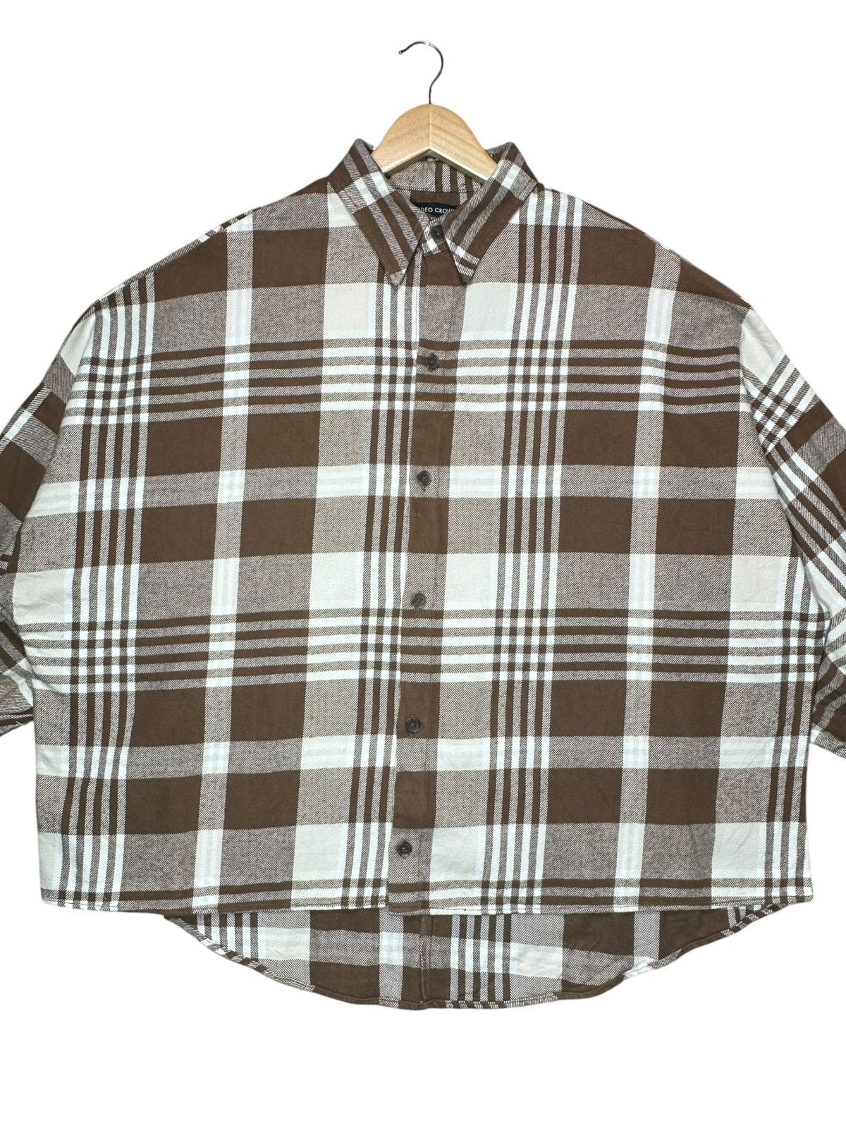 Japanese Brand Rodeo Crowns oversized boxy checked flannel shirt Size US XXL / EU 58 / 5 - 2 Thumbnail