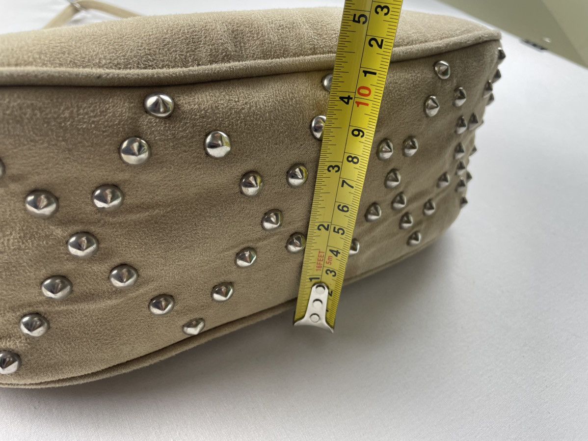 Japanese Brand Acanthe Hobo Handbag Suede and Studded With Metal Studs Size ONE SIZE - 15 Thumbnail