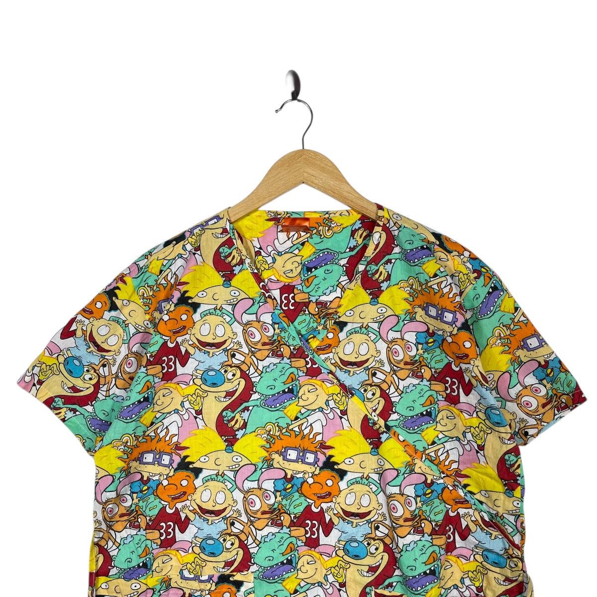 Nickelodeon Nickelodeon Rugrats Ren & Stimpy All Over Print Scrub Top Size M / US 6-8 / IT 42-44 - 2 Thumbnail