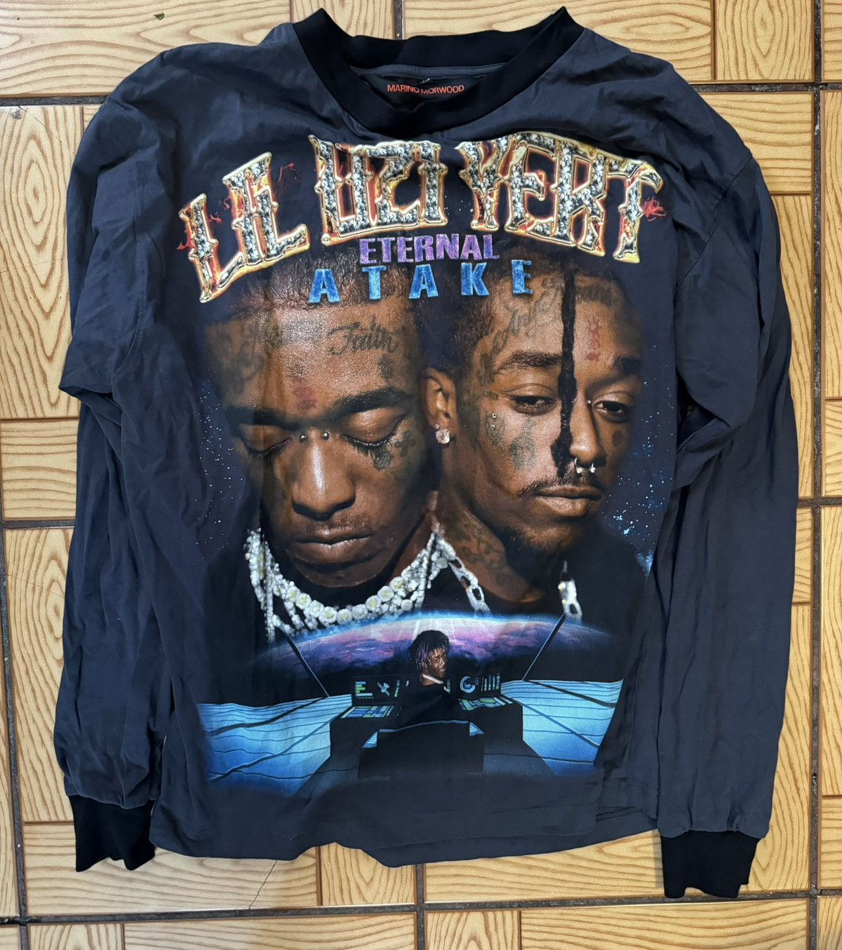 Streetwear RARE LIL UZI VERT MERCH Faded Marino Morwood Long Sleeve Y2k ...