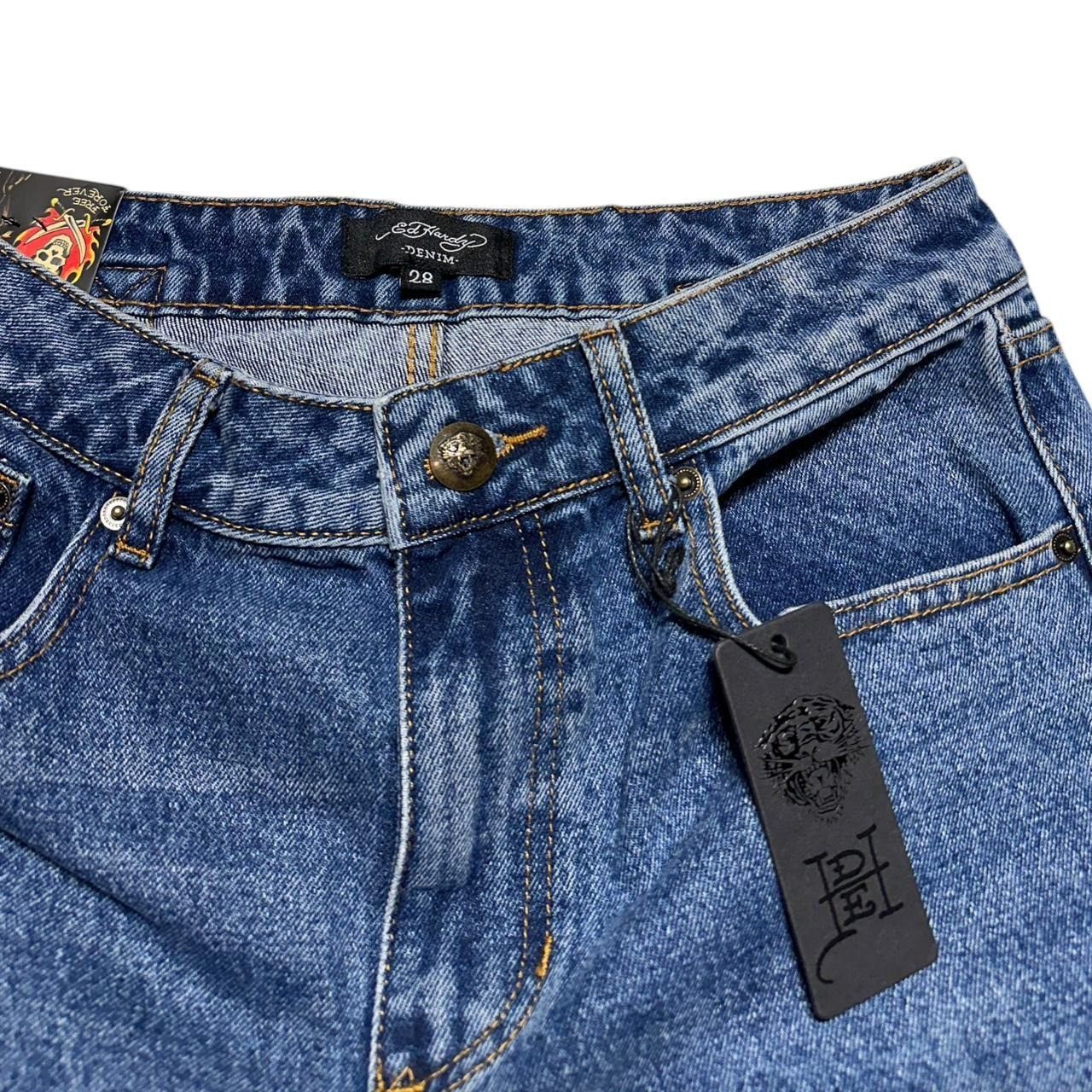 Ed Hardy × Vintage Ed Hardy Wide Leg Jeans Size 28" / US 6 / IT 42 - 6 Thumbnail