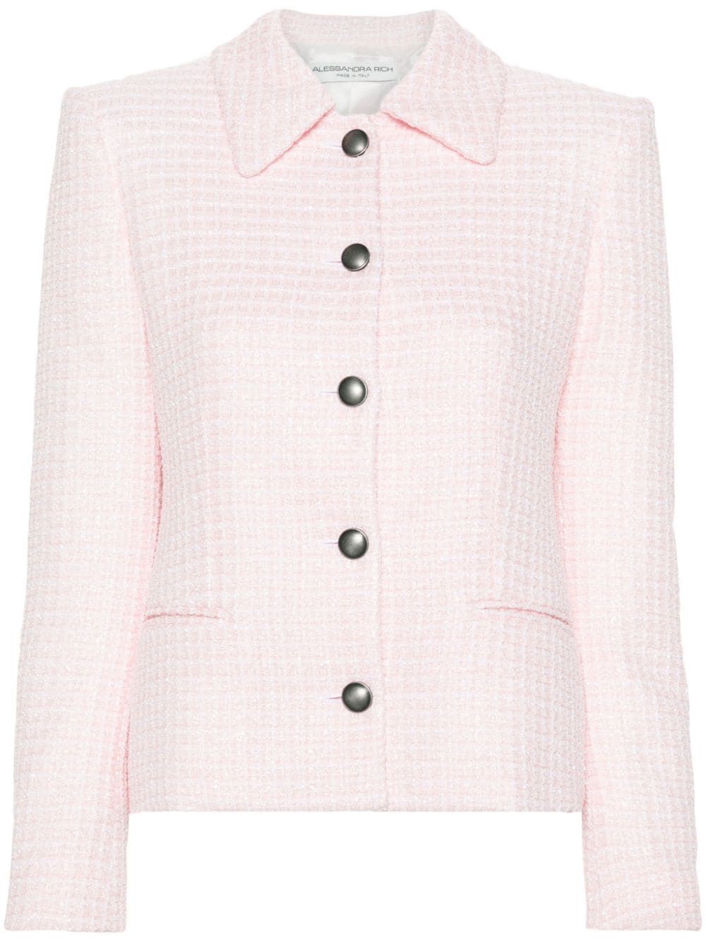 Alessandra Rich SEQUIN CHECKED TWEED JACKET Size S / US 4 / IT 40 - 1 Thumbnail