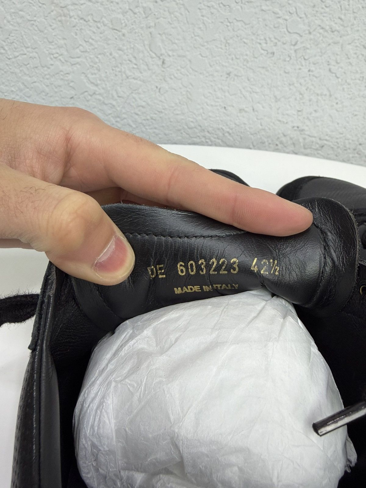 Saint Laurent Paris Saint Laurent Paris Black Leather Sneakers Low Top Shoes Size US 9.5 / EU 42-43 - 19 Thumbnail