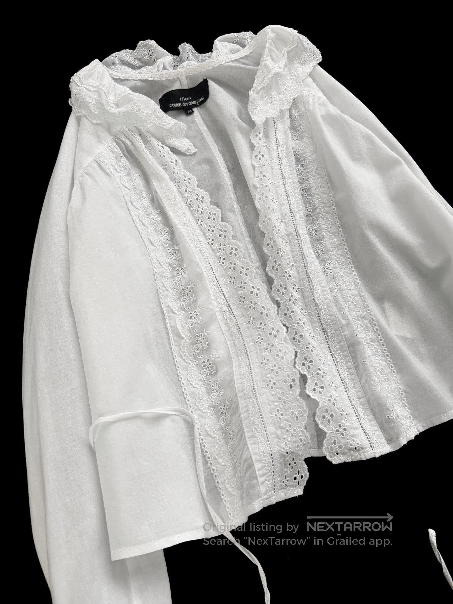 Comme des Garcons Comme des Garçons Lace Tie Top. Size M / US 6-8 / IT 42-44 - 7 Thumbnail