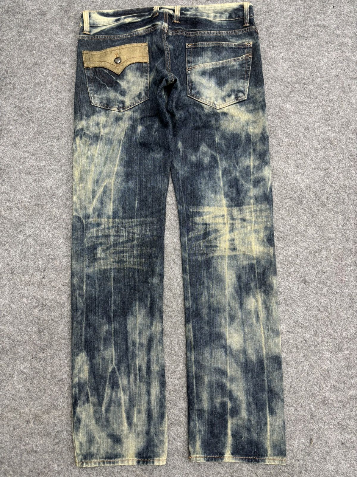 Japanese Brand 💥90s Style💥doublefocus Sick Fades Denim F591 Size US 35 - 18 Thumbnail