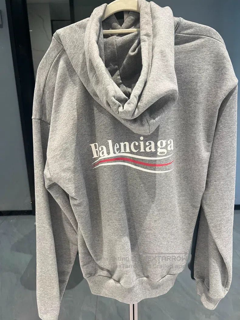Balenciaga Balenciaga Gray Hooded Sweatshirt Size US XS / EU 42 / 0 - 4 Thumbnail