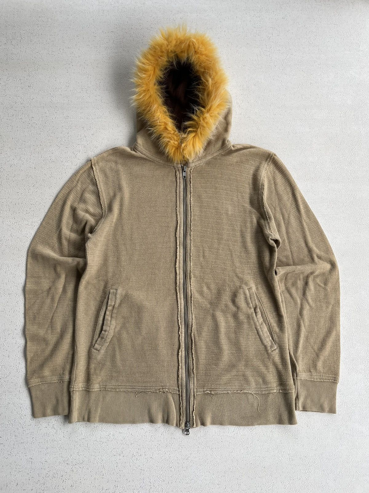 Le Grande Bleu (L.G.B.) Global Work Japan Distressed Fur zip Hoodie LGB if6w9 Style Size US M / EU 48-50 / 2 - 1 Thumbnail