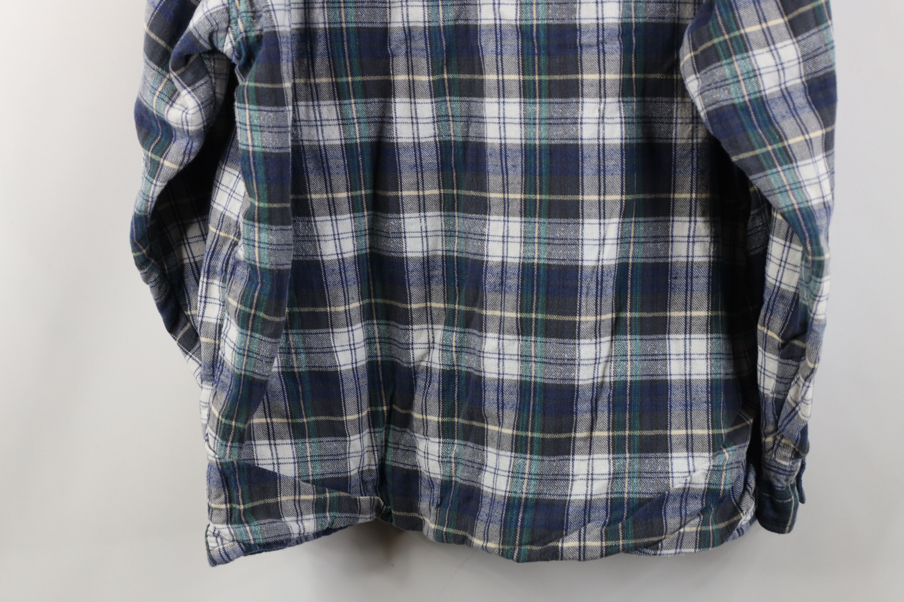 Vintage Vintage 90s Streetwear Knit Lined Flannel Shirt Jacket Size US L / EU 52-54 / 3 - 14 Thumbnail