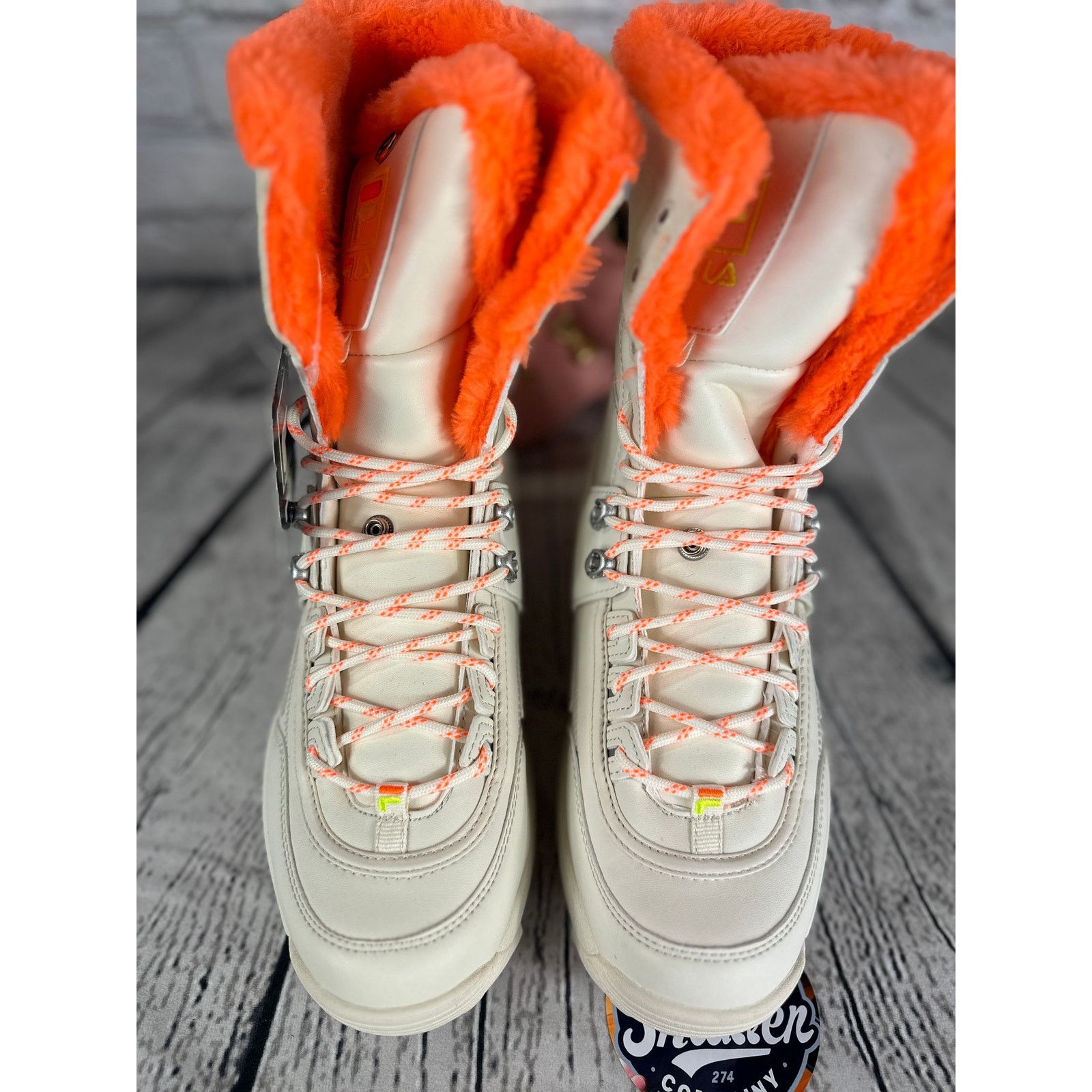 Fila Fila Disruptor Snow Boots Womens 9 Orange Shearling Winter Size US 9 / IT 39 - 3 Thumbnail