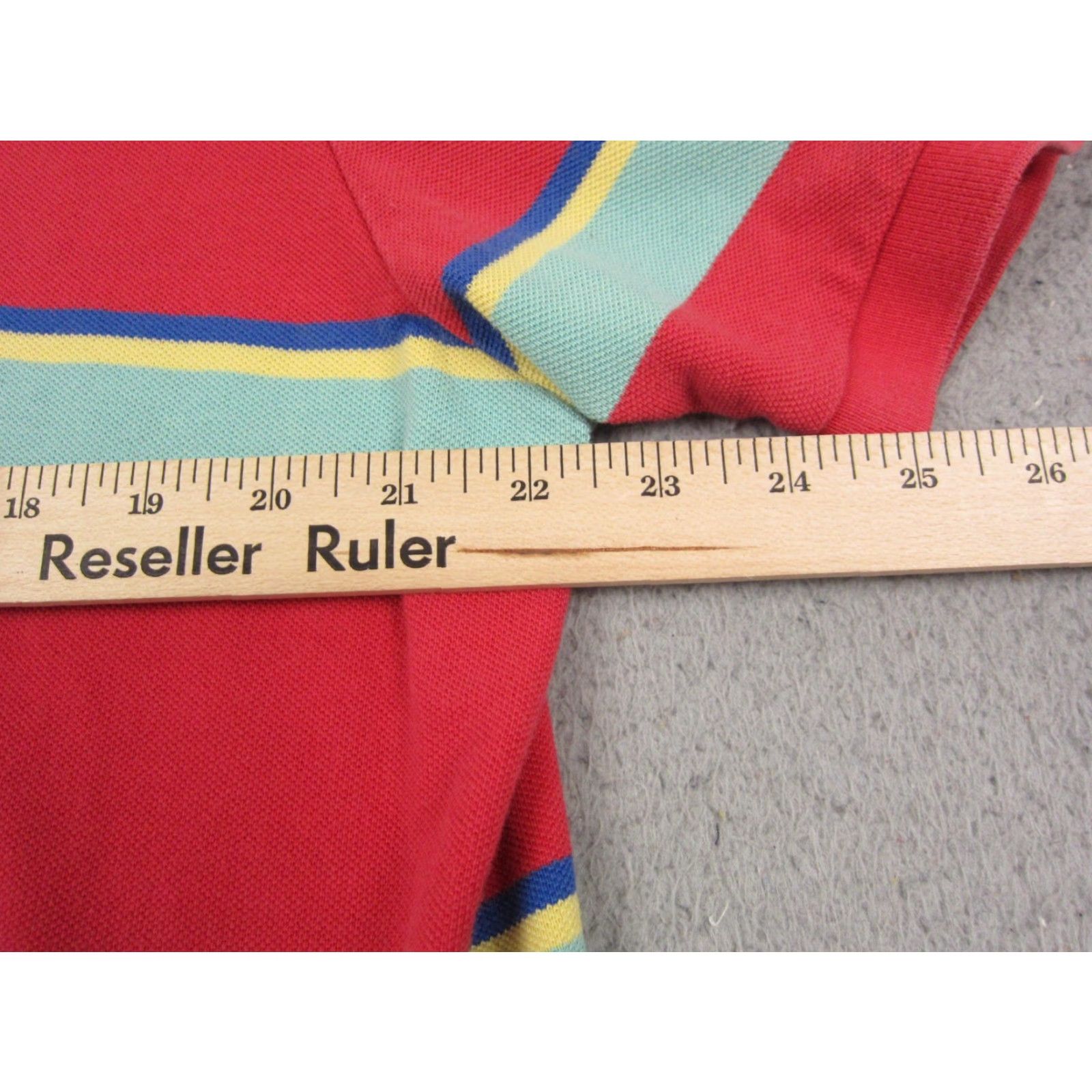 Polo Ralph Lauren VINTAGE Polo Ralph Lauren Polo Shirt Mens 2XL XXL Red Green Striped Pony Golf Size US XXL / EU 58 / 5 - 6 Thumbnail