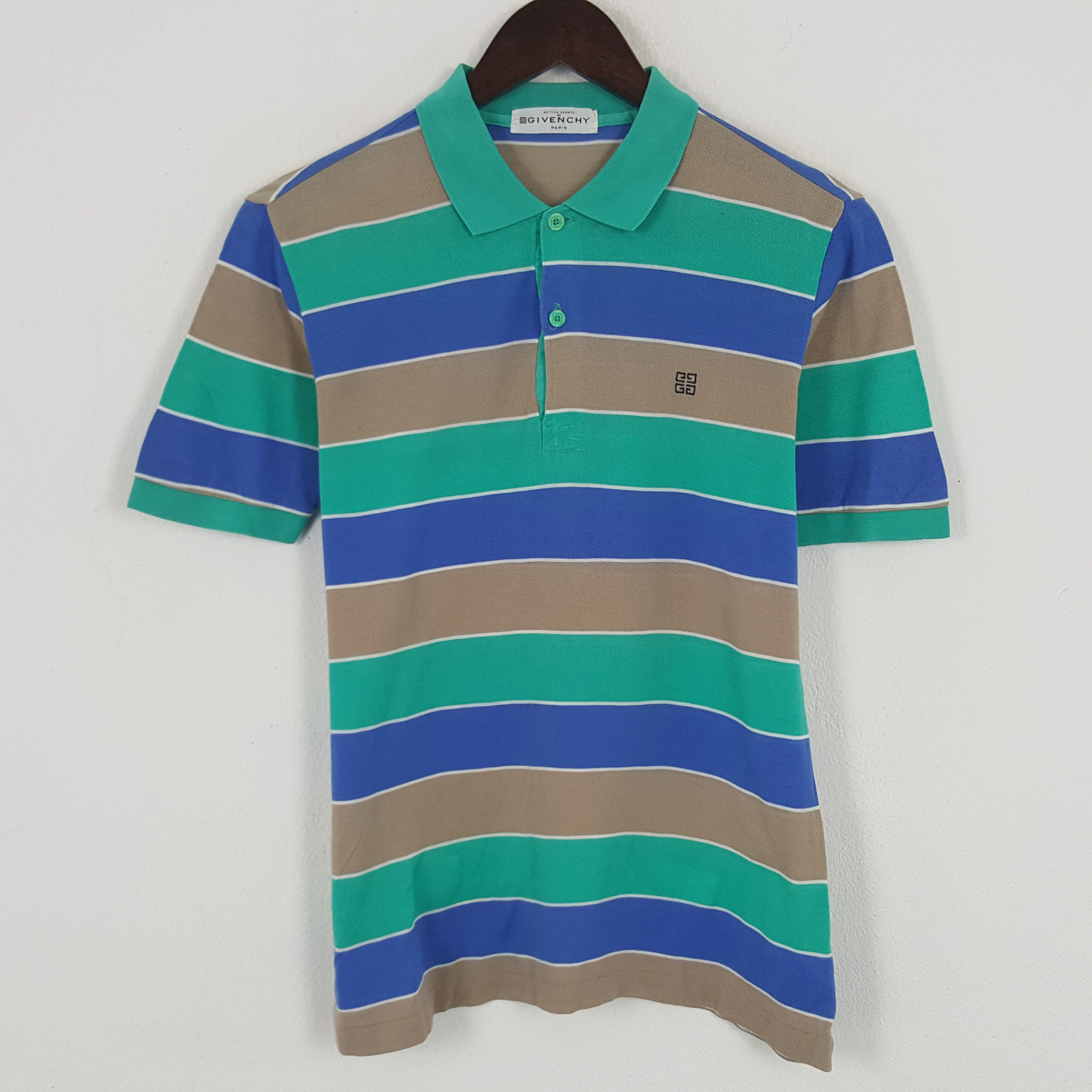 Givenchy × Vintage Vintage Givenchy Striped Polos Shirt Size US XS / EU 42 / 0 - 1 Thumbnail