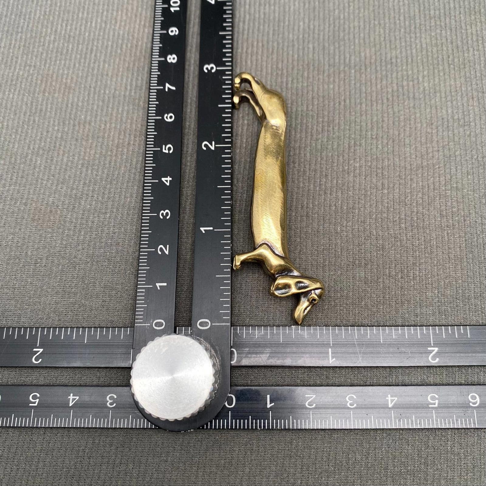 The Unbranded Brand Brass Dachshund Figurine Sculpture Size ONE SIZE - 3 Thumbnail