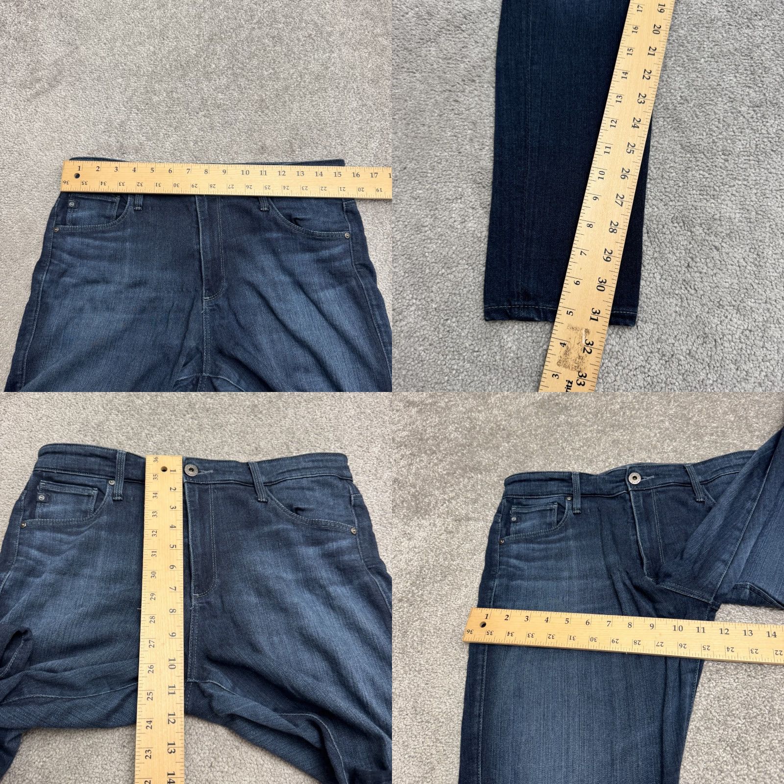 Vintage AG Adriano Goldschmied Farrah High Rise Skinny Denim Jeans Women 30R Blue Casual Size 30" / US 8 / IT 44 - 9 Thumbnail
