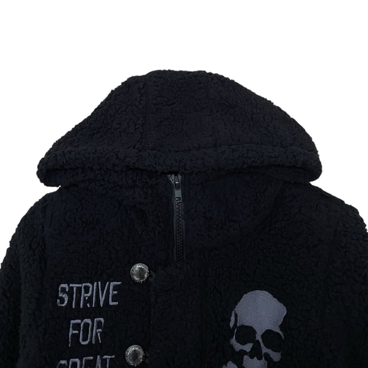 Japanese Brand × Seditionaries Vintage Japanese Brand Ghost of Harlem Fur Hoodie 2000s Size US M / EU 48-50 / 2 - 3 Thumbnail