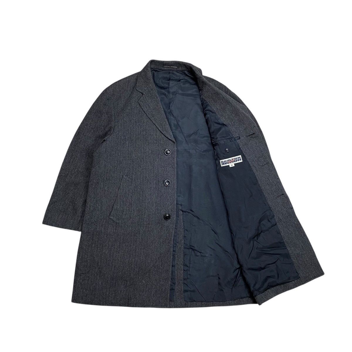 Jean Paul Gaultier Jean Paul Gaultier Herringbone Wool Coat Size US L / EU 52-54 / 3 - 4 Thumbnail