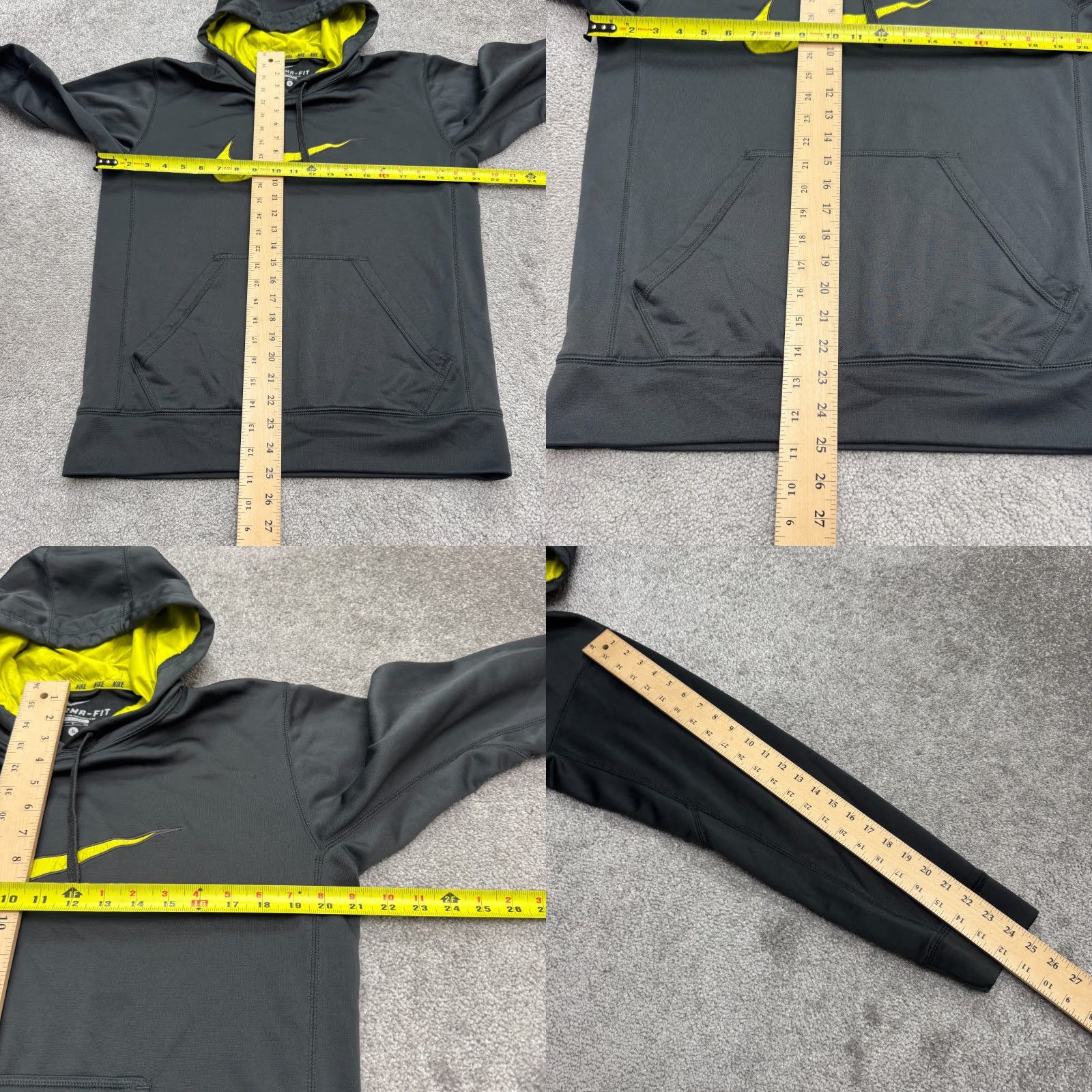 Nike Nike Therma-Fit Hoodie Mens Small Black Yellow Activewear Sweatshirt Size US S / EU 44-46 / 1 - 8 Thumbnail