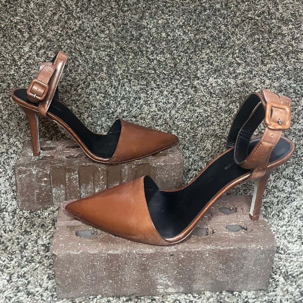 Alexander Wang Alexander Wang Leather Stilettos Heel Pumps Brown Women's 9 Size US 9 / IT 39 - 3 Thumbnail